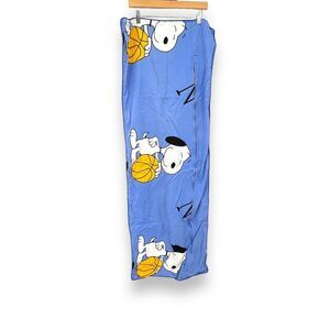 Peanuts Snoopy Basketball Print Blue Body Pillow Sham